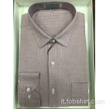 Camicia a maniche lunghe business tinta in filo